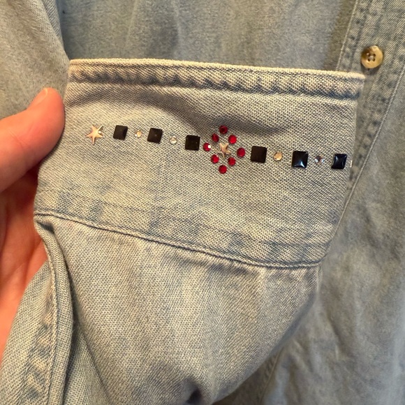 Women's Christine Alexander Motorcycle Bedazzled Shirt - Picture 6 of 8